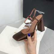 Amina Muaddi Charlotte Pump Brown Satin 9.5cm - 4