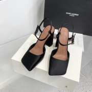 Amina Muaddi Charlotte Pump Black Satin 9.5cm - 5