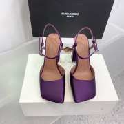 Amina Muaddi Charlotte Pump Purple Satin 9.5cm - 4