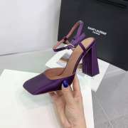 Amina Muaddi Charlotte Pump Purple Satin 9.5cm - 3