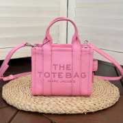 Marc jacobs mini tote leather tote bag in pink 18cm - 1