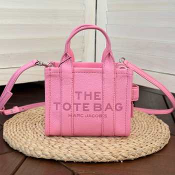 Marc jacobs mini tote leather tote bag in pink 18cm