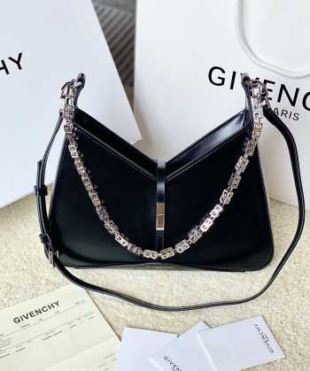 Givenchy Cut - Out Small Shoulder Bag In Black 29x23x6cm