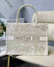 Dior Book Tote Ecru and Gray Toile de Jouy Embroidery 36x27.5x16.5cm - 1