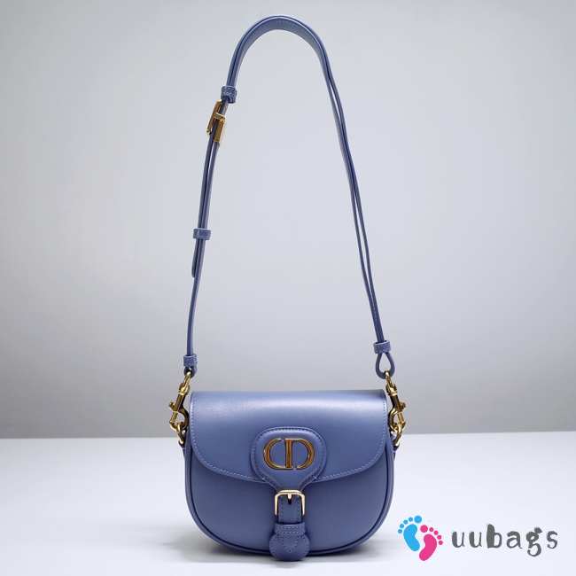 Dior Small Bobby Bag Blue Grained Calfskin 18x14x4cm - 1