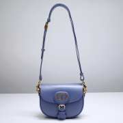 Dior Small Bobby Bag Blue Grained Calfskin 18x14x4cm - 1