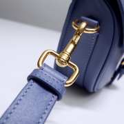 Dior Small Bobby Bag Blue Grained Calfskin 18x14x4cm - 4