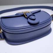 Dior Small Bobby Bag Blue Grained Calfskin 18x14x4cm - 3