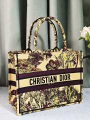 Dior Book Tote Yellow Multicolor Toile de Jouy Voyage Embroidery 36x24x16cm - 4