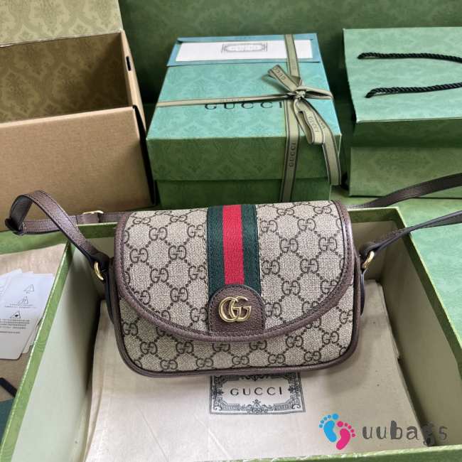 Gucci Ophidia GG Mini Shouder Bag Brown 19x13x5cm - 1