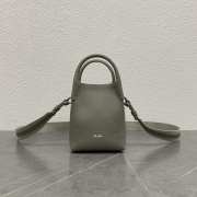 Loro Piana Micro Bale Bag Calfskin In Yerba Mate 16x23x14cm - 1