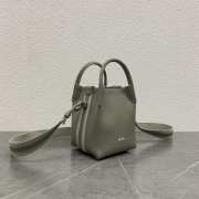 Loro Piana Micro Bale Bag Calfskin In Yerba Mate 16x23x14cm - 3