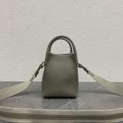 Loro Piana Micro Bale Bag Calfskin In Yerba Mate 16x23x14cm - 6