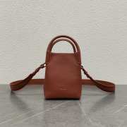 Loro Piana Micro Bale Bag Calfskin In Deep Kummel 16x23x14cm - 1