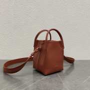 Loro Piana Micro Bale Bag Calfskin In Deep Kummel 16x23x14cm - 2