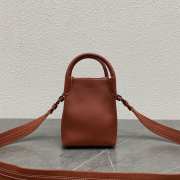 Loro Piana Micro Bale Bag Calfskin In Deep Kummel 16x23x14cm - 4