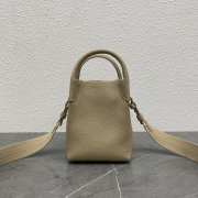 Loro Piana Micro Bale Bag Calfskin In Light Grey 16x23x14cm - 2