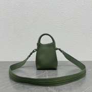 Loro Piana Micro Bale Bag Calfskin In Dark Green 16x23x14cm - 2