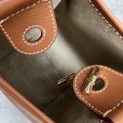 Loro Piana Micro Bale Bag Calfskin In Brown 16x23x14cm - 6