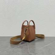 Loro Piana Micro Bale Bag Calfskin In Brown 16x23x14cm - 5