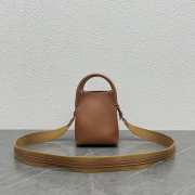 Loro Piana Micro Bale Bag Calfskin In Brown 16x23x14cm - 3