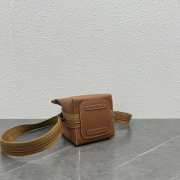 Loro Piana Micro Bale Bag Calfskin In Brown 16x23x14cm - 4