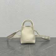 Loro Piana Micro Bale Bag Calfskin In White 16x23x14cm - 1