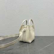 Loro Piana Micro Bale Bag Calfskin In White 16x23x14cm - 3