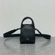 Loro Piana Micro Bale Bag Calfskin In Black 16x23x14cm - 1