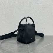 Loro Piana Micro Bale Bag Calfskin In Black 16x23x14cm - 3