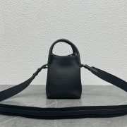 Loro Piana Micro Bale Bag Calfskin In Black 16x23x14cm - 2