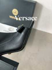 Versace leather open-toe boots in black 10cm - 3