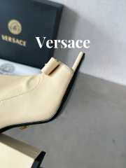 Versace leather open-toe boots in beige 10cm - 6