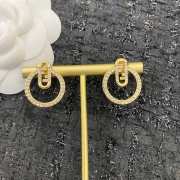 Fendi earrings gold diamond - 2