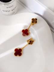 Van Cleef & Arpels Magic Alhambra Tiger Eye Carnelian Earrings 18K - 2