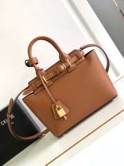 Celine Teen Conti Bag In Natural Calfskin Tan 26x21x11cm - 1