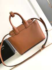 Celine Teen Conti Bag In Natural Calfskin Tan 26x21x11cm - 3