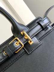 Celine Teen Conti Bag In Natural Calfskin Black 26x21x11cm - 4