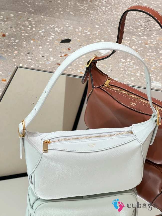 Celine Mini Romy In Supple Calfskin White 19x14x5cm - 1