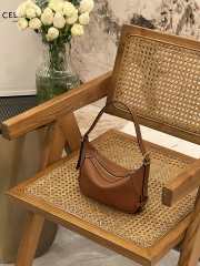 Celine Mini Romy In Supple Calfskin Tan 19x14x5cm - 1