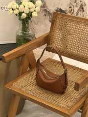 Celine Mini Romy In Supple Calfskin Tan 19x14x5cm - 4