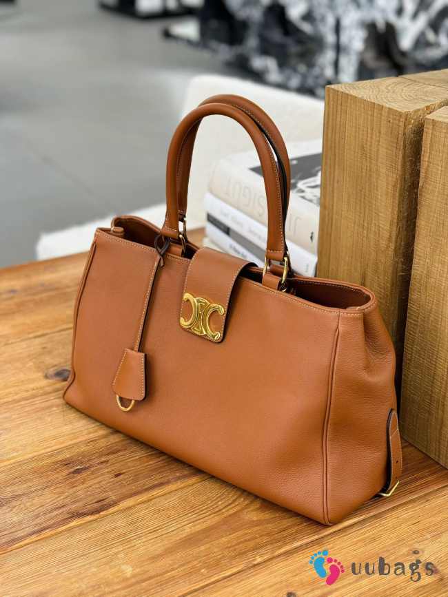 Celine Medium Appoline Bag In Supple Calfskin Tan 37.5x22x16cm - 1