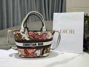 Dior Carrycot Bag Multicolor natural Albero della Vita embroidery 27x20x8cm - 6