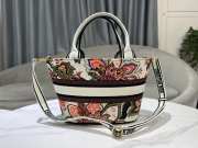 Dior Carrycot Bag Multicolor natural Albero della Vita embroidery 27x20x8cm - 3