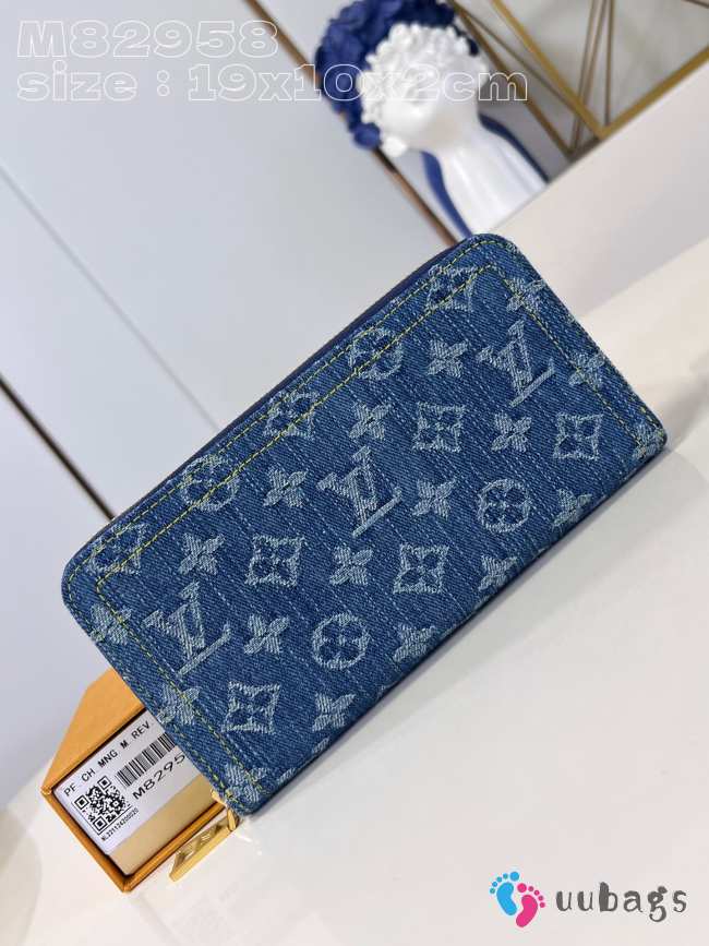 Louis Vuitton M82958 Denim Blue Zippy Wallet 19.5x10.5x2.5cm - 1