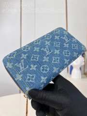 Louis Vuitton M82958 Denim Blue Zippy Wallet 19.5x10.5x2.5cm - 2