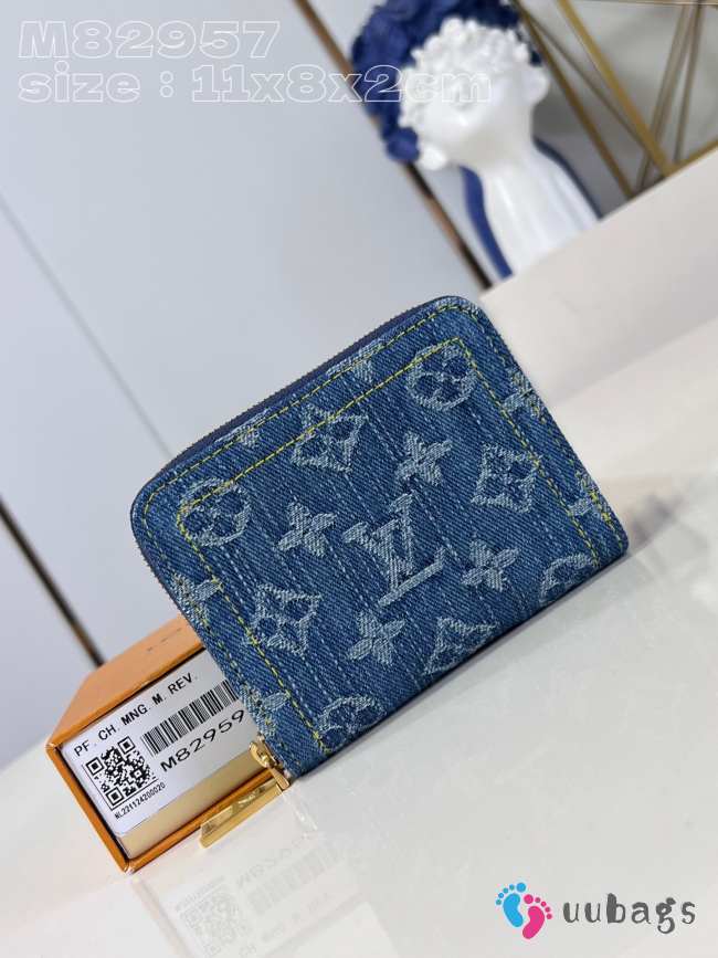 Louis Vuitton M82957 Denim Blue Zippy Coin Purse 11x8.5x2cm - 1