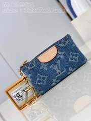 Louis Vuitton M82961 Denim Blue Key Pouch 12x7x1.5cm - 1