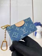 Louis Vuitton M82961 Denim Blue Key Pouch 12x7x1.5cm - 3