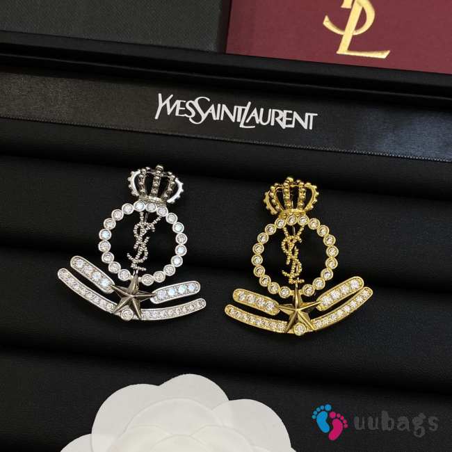 YSL crown brooch - 1